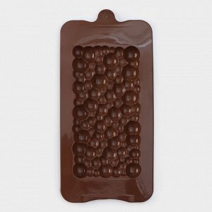 Форма для шоколада Доляна «Воздушный», 21x10,1x1 см, цвет коричневый