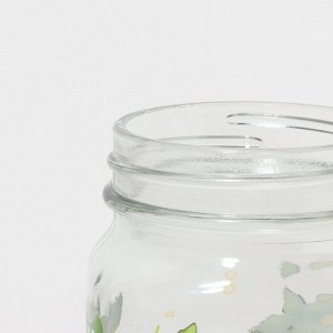Кружки Доляна «Яркий лимонад», 450 мл, набор 2 шт.: с крышками и трубочками, стекло, прозрачные