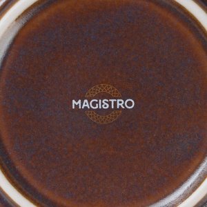 Блюдце фарфоровое Magistro Garland, d=14,2 см, цвет синий