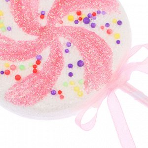 СНОУ БУМ Подвеска декоративная в виде конфеты - леденца на палочке, 9x2,7x22,5 см, 2 цвета
