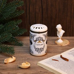 LADECOR Свеча ароматическая в декоративном подсвечнике, 200 гр., соевый воск, керамика, арт,1