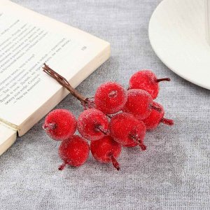 LADECOR Ветка декоративная, яблоки, пластик, пенопласт, 12 см, 2 цвета