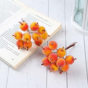 LADECOR Ветка декоративная, яблоки, пластик, пенопласт, 12 см, 2 цвета