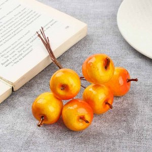 LADECOR Ветка декоративная, яблоки, пластик, пенопласт, 13 см, 2 цвета