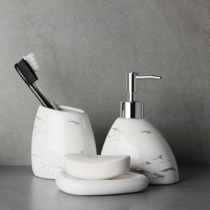 VETTA Дозатор для жидкого мыла Marble, керамика, 2 цвета
