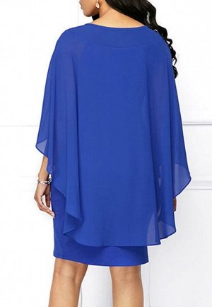 Шикарное платье для статной дамы 48-50-52-54-56р черный, синий цвет