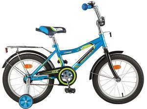 Велосипед NOVATRACK 12" COSMIC, синий, тормоз нож, крылья цветн, багажник хром. #117061