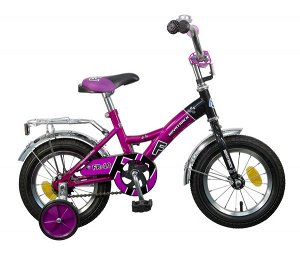 Велосипед NOVATRACK 12", FR-10, фиолетовый, тормоз нож., крылья цветн, багажник хром. #075708