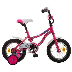 Велосипед NOVATRACK 12", NEPTUNE розовый, защита А-тип, короткие крылья, нет багажника #098562