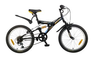 Велосипед NOVATRACK 20", DART, черный, сталь, 6 скоростей, TY21/RS35/SG-6SI, Shimano #085338