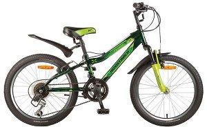 Велосипед NOVATRACK 20" FLYER, зелёный, сталь, 12-скор, Microshift/Shimano #117085