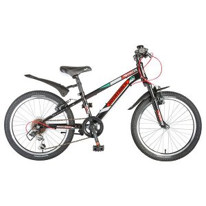 Велосипед NOVATRACK 20" POINTER, чёрный, сталь, 6-скор, Microshift TS50-6/Shimano, V #117049