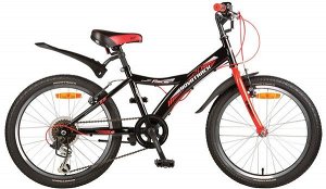 Велосипед NOVATRACK 20" RACER,черный, сталь, 6-скор, Microshift TS50-6/Shimano, V #117048