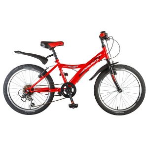 Велосипед NOVATRACK 20" RACER, красный, сталь, 6-скор, Microshift TS50-6/Shimano, V #117050