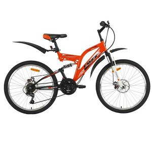 Велосипед 24" Foxx Freelander, 18 скор., TY21/POWER/MICROSHIFT, диск.торм.,оранж./бел.