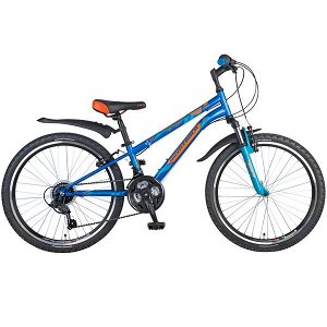 Велосипед NOVATRACK 24", ACTION, синий, рама сталь, Shimano 18 speed, TY21/TZ30/RS35/SG-6SI #110377