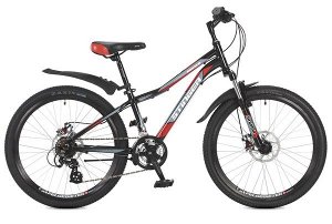Велосипед Stinger 24" Boxxer D 2.0; 12,5"; черный; TY500/M310/TS38 #117354