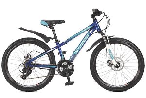 Велосипед Stinger 24" Aragon; 12,5"; синий; TY500/TY300/TS38 #117357