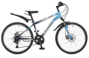 Велосипед Stinger 24" Caiman D; 12,5"; синий; TZ30/TY21/RS35 #117363