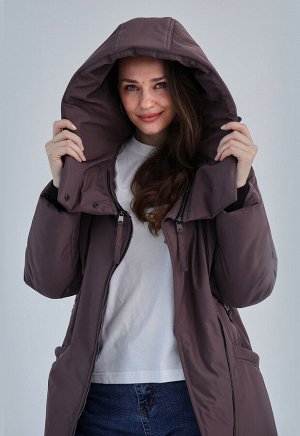 Пальто. Цвет: Фиолетовый какао