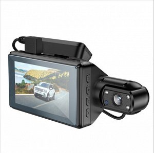 NEW ! Видеорегистратор HOCO DI07 Max WI-FI версия с двумя камерами 2K Full HD Black