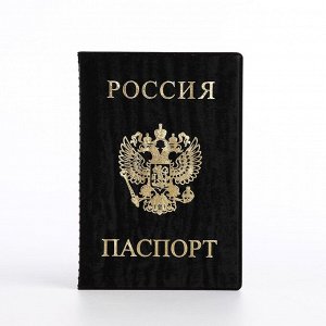 Обложка для паспорта, цвет чёрный 5195479