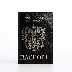 Обложка для паспорта, цвет чёрный 9279586
