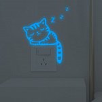Светящиеся наклейки с изображением кота