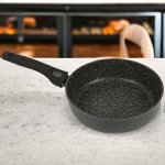 Сковорода 24 см. со съемной ручкой, литая, с антипригарным покрытием