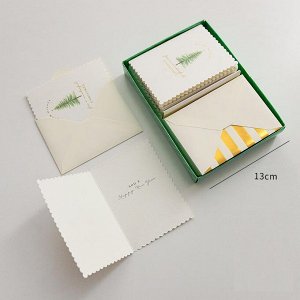 Открытки Новогодние, 12 открыток с конвертами в комплекте