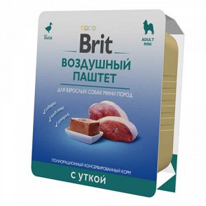 Brit Premium лам 100гр Воздушный паштет д/соб мелк пород Утка
