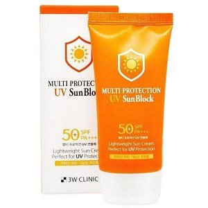 Солнцезащитный крем 3W Clinic Multi Protection UV Sun Block SPF 50+ PA +++, 70 мл