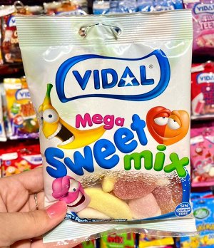Мармелад с фруктовым вкусом Vidal Sweet Mix / Видал Мега сладкий микс 90 гр