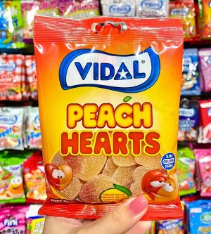Мармелад в виде сердец со вкусом персика Vidal / Видал 90 гр