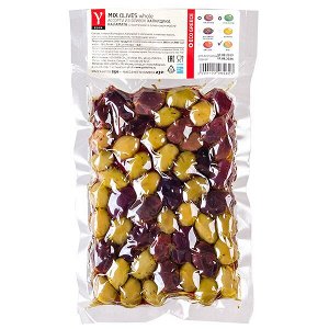 Оливки ECOGREECE MIX c косточкой 250 г м/у