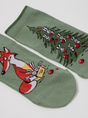 Носки женские новогодние укороченные