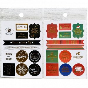 Наклейки новогодние 2 листа