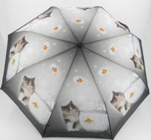 Зонт женский "Кот с рыбкой"