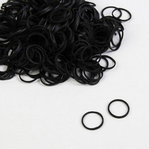 Queen fair Силиконовые резинки для волос, набор, d = 1,5 см, 50 гр, цвет чёрный
