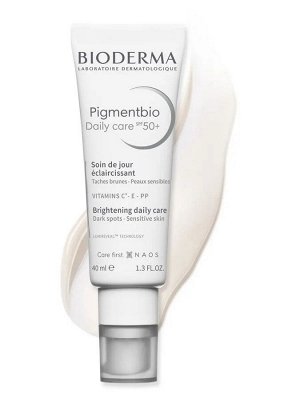 Bioderma Pigmentbio Крем дневной осветляющий солнцезащитный SPF 50+ для кожи лица от пигментации для чувствительной кожи Биодерма Пигментбио 40 мл