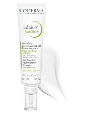 Bioderma Sebium Kerato+ Гель-крем от воспалений и черных точек для жирной кожи склонной к акне Биодерма Себиум 30 мл