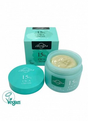Cica 15% Cream, Смягчающий крем с экстрактом центеллы азиатской 50мл 1/120, Япония