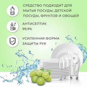 LION Средство для мытья посуды, овощей и фруктов  "CHAMGREEN" Японский абрикос, флакон-дозатор 960 мл