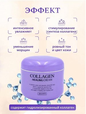 Collagen Healing Cream, Ночной питательный коллагеновый крем для лица 100 мл 1/100, Корея