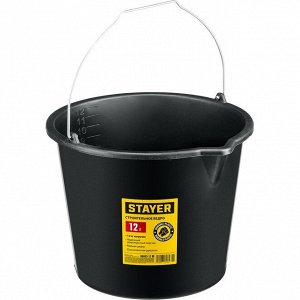 STAYER Ведро строительное пластмассовое 12л