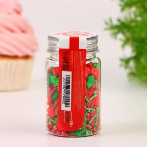 Посыпка кондитерская «Новогодняя омела», 50 г