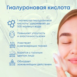 40% увлажнения, Интенсивно увлажняющая и влагосберегающая пенка для умывания с гиалуроновой кислотой 168г, Япония