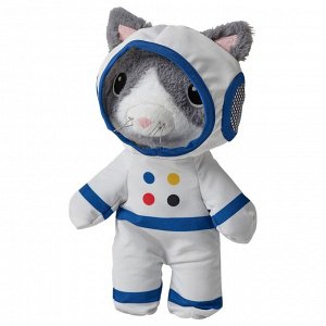 AFTONSPARV, мягкая игрушка с костюмом астронавта, кошка, 28 см