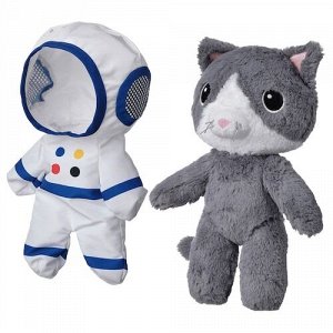 AFTONSPARV, мягкая игрушка с костюмом астронавта, кошка, 28 см