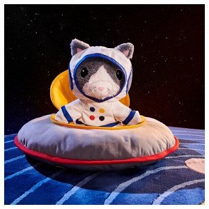 AFTONSPARV, мягкая игрушка с костюмом астронавта, кошка, 28 см